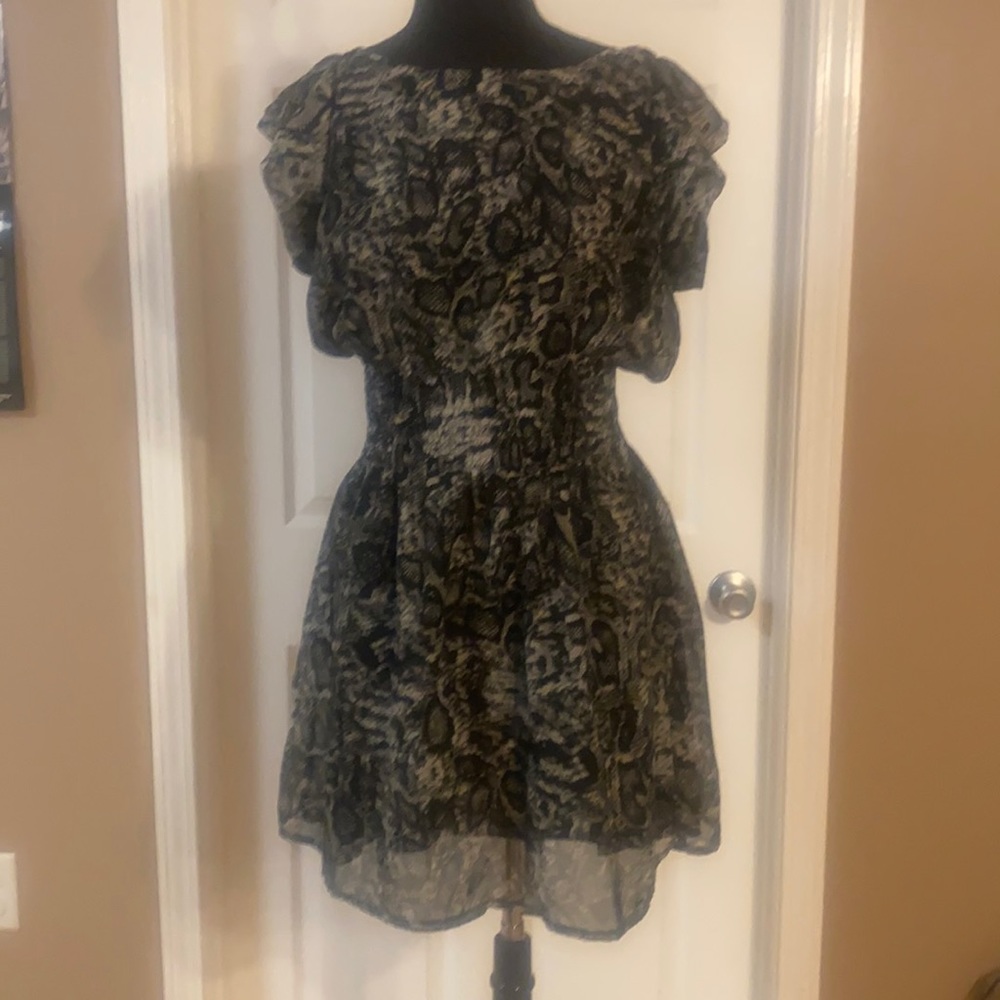 Pinky dress - black/grey snakeskin appearance